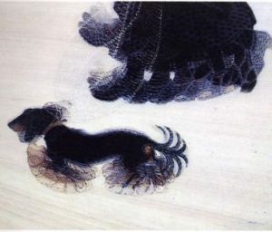 Giacomo Balla，一只狗的动力学在皮带上，1912年，油在帆布，35 1/2 x 43 1/4“（奥尔布赖特 - 诺克艺术画廊，水牛）