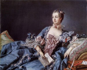 1756 Marquise de Pompadour由Francois Boucher（苏格兰，爱丁堡国家画廊）路易XV女主人