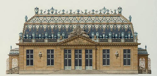 Thierry Bosquet重建Trianon de Porcelaine，这是村村的一个小物业，于1670年由Louis XIV的订单建于1670年。