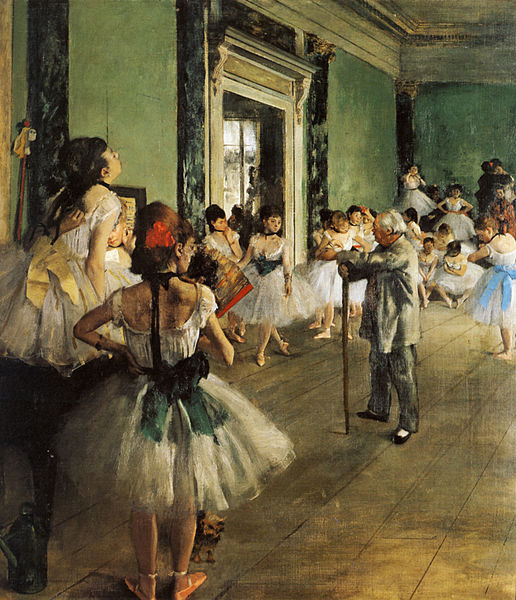 埃德加·德加，《舞蹈课》(The Dance Class)，(1873-1876)。