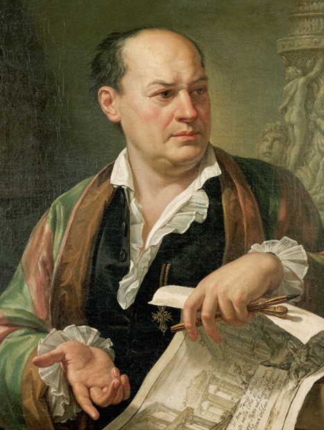 Pietro Labruzzi《Giovanni Battista Piranesi的遗像》(1720-1778)。