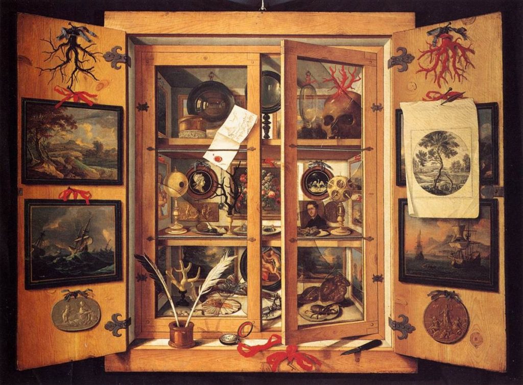 多梅尼科·雷普斯(Domenico Remps)，《古董柜》(Cabinet of curiosity)，(1690)。