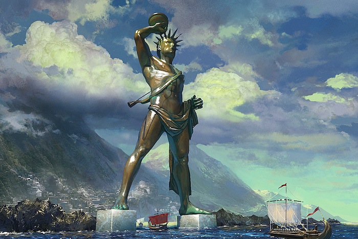 巨像代表着罗兹的守护神赫利俄斯神。