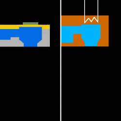 按需滴入法:左边是压电DOD，右边是热DOD。