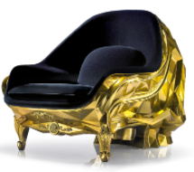 金色骷髅扶手椅